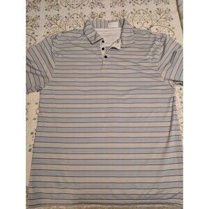 Austin Golf Mens Blue Striped Polo Shirt Size L Or XL?